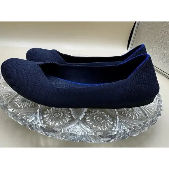 Rothy’s Navy Flats | Size 7 | Washable| Eco Hip |Cool Girl Comfort | Travel Shoe - Picture 5 of 7